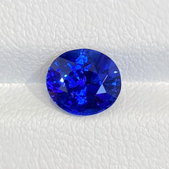 2.02ct Royal Blue Sapphire Face-Up View