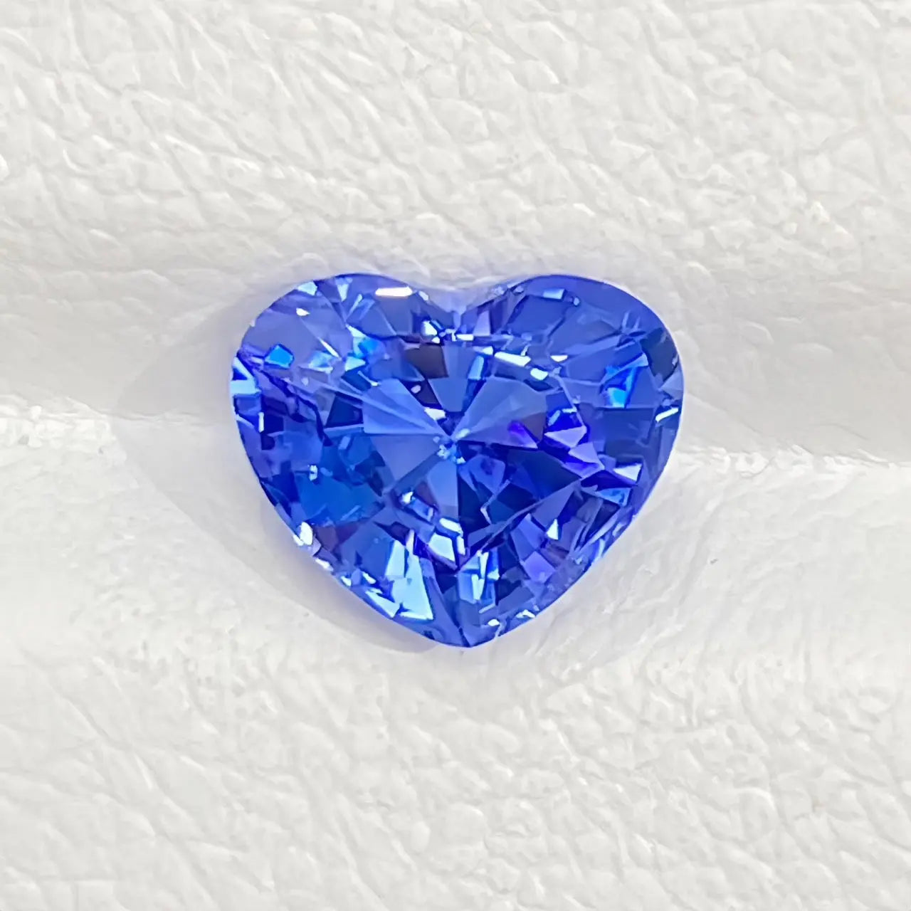 2.10ct Cornflower Blue Sapphire Heart Shape Front View