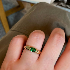 Gemstone Ring Collection Side View