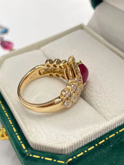 Hand Model Wearing Wide Band Ring