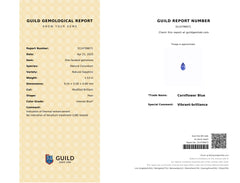 Luxury Blue Sapphire Packaging with GUILD Certificate