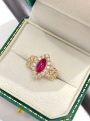 Mozambique Cabochon Ruby Closeup