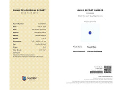 Sapphire in Luxury Velvet Presentation Box