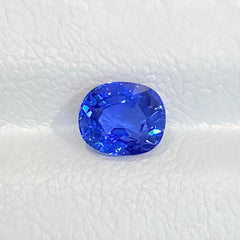 Vivid Cornflower Blue Sapphire Top View