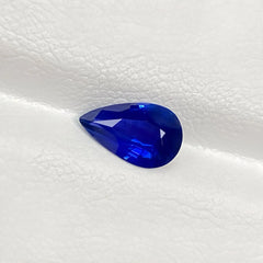 Elegant Teardrop Blue Sapphire Front View