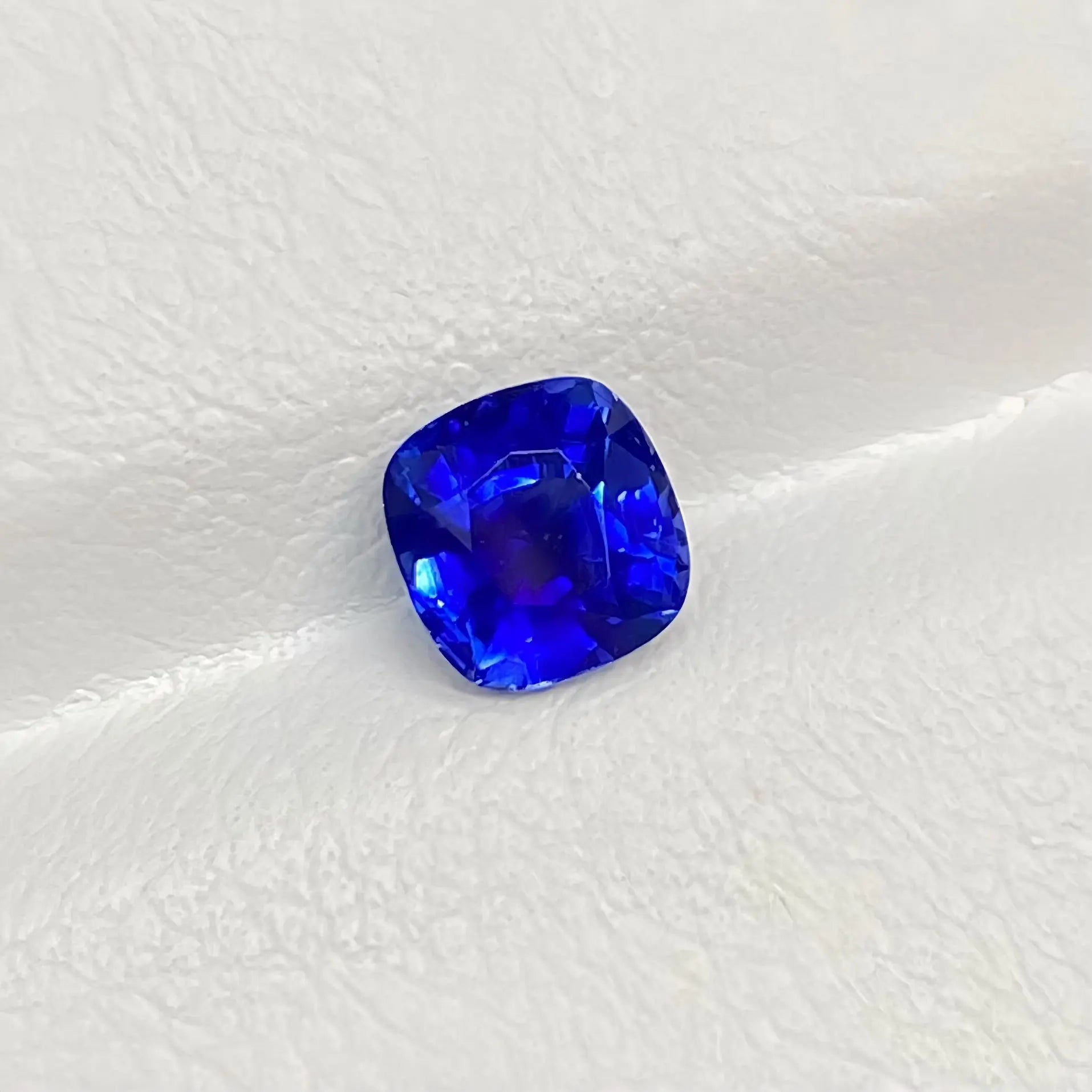Small Square Sapphire for Cluster Rings